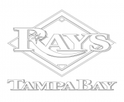 Printable tampa bay rays logo mlb baseball sport coloring pages