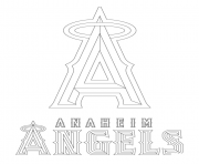 Printable anaheim angels logo mlb baseball sport coloring pages