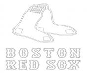 Printable boston red sox logo mlb baseball sport coloring pages