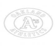 Printable oakland athletics logo mlb baseball sport coloring pages