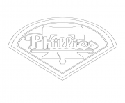 Printable philadelphia phillies logo mlb baseball sport coloring pages
