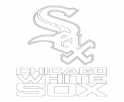 Printable chicago white sox logo mlb baseball sport coloring pages
