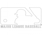 Printable mlb logo mlb baseball sport coloring pages