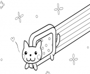 Printable nyan cat template by kixfe coloring pages