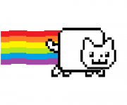 Printable nyan cat with color coloring pages