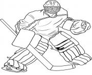 Printable hockey goalie coloring pages