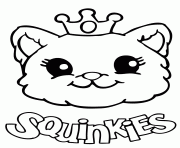 Squinkies cute cat coloring pages