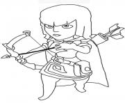 Printable archer clash of clans coloring pages