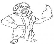 Printable wizard clash of clans coloring pages
