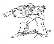 Printable transformers Lone fighter a4 coloring pages