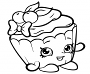 Printable Cherry Nice Cupcake from shopkins season 6 coloring pages