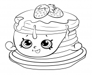 Printable Ultra Rare Strawberry Pancake shopkins season 6 coloring pages