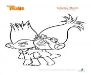 Printable branch and poppy trolls coloring pages
