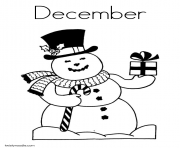 Printable december coloring pages
