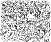 Printable Creative Haven Fanciful Faces Adults 5 coloring pages