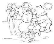 Printable winnie the pooh disney christmas 7 coloring pages