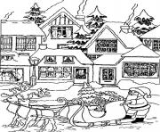 Printable christmas santa claus house17 coloring pages