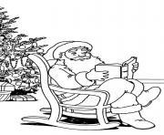 Printable christmas santa claus with tree 82 coloring pages