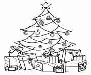 Printable for christmas tree and presentsa4ce coloring pages