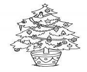 Printable christmas tree for kid coloring pages
