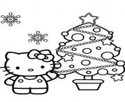 Printable hello kitty s christmas tree 30e5 coloring pages
