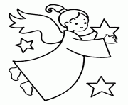 Printable Christmas Angels coloring pages