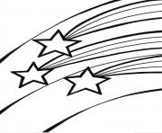 Printable Shooting Stars for Kids coloring pages