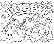 Printable Trolls Poppy coloring pages