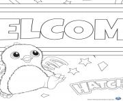 Printable Hatchy hatchimals toy coloring pages