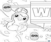 Printable Hatchy hatchimals penguala pink coloring pages
