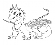 Printable cute baby dragon coloring pages
