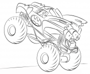 Printable batman monster truck hd coloring pages