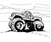 Printable big foot monster truck coloring pages
