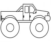 Printable Very Easy Monster Truck coloring pages