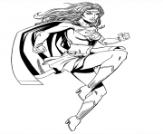 Printable superwoman coloring pages