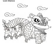 Printable lion dance chinese new year s34e1 coloring pages