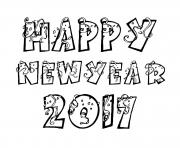 Printable happy new year 2017 coloring pages coloring pages