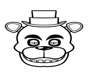 Printable fnaf freddy five nights at freddys face coloring pages