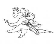 Printable valentines day cupid coloring pages