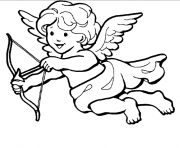 Printable cupid pic coloring pages