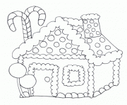 Printable Gingerbread House for Kids coloring pages