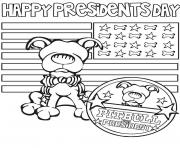 Printable happy presidents day pitbull for president coloring pages