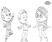 Printable PJ Maskss Pajama Heroes coloring pages