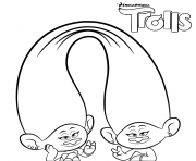 Printable Trolls Coloring for Girls coloring pages