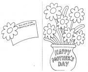 Printable happy mothers day card by coloring pages