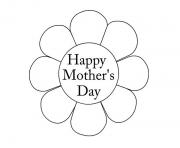 Printable flower mothers day happy new coloring pages