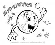 Printable earth happy earth day smile coloring pages