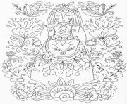 Printable advanced woman flowers adult zen yoga coloring pages