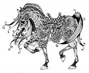 Printable advanced majestic horse coloring pages
