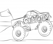 Printable grinder monster truck coloring page coloring pages